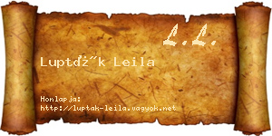 Lupták Leila névjegykártya