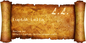 Lupták Leila névjegykártya